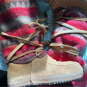 Steger Mukluks Terra Navajo Blanket Top Moose Leather Boots